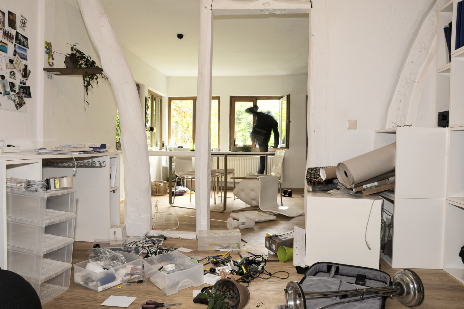 Interior home damage from storm water intrusion
